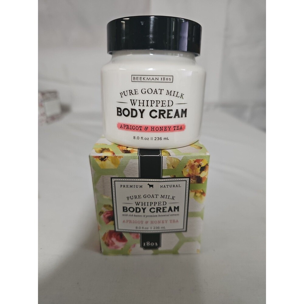 New Beekman 1802 Apricot & Honey Tea Goat Milk Whipped Body Cream 8 oz.